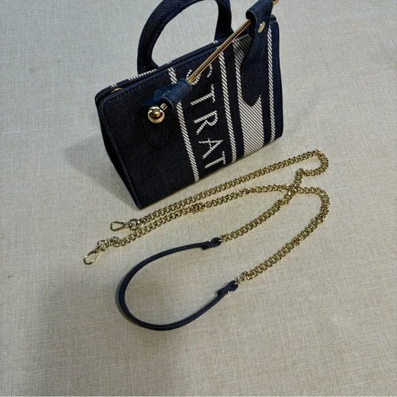 NWT Strathberry Nano Denim Tote - Picture 4 of 7